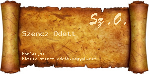 Szencz Odett névjegykártya